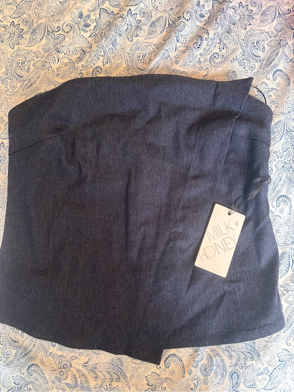 Milk & Honey Navy Denim Mini shirt  - Classic A-Line